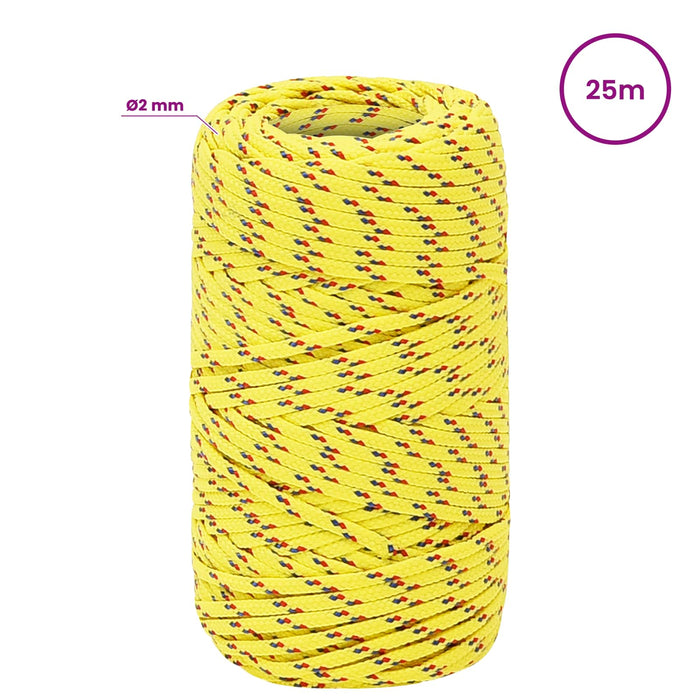 Frânghie utilitară multifuncțională 2 mm 25 m Galben PP WALTI