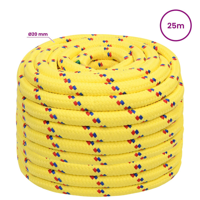 Frânghie utilitară multifuncțională 20 mm 25 m Galben PP WALTI