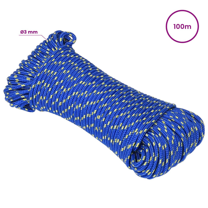 Frânghie utilitară multifuncțională 3 mm 100 m albastru PP WALTI