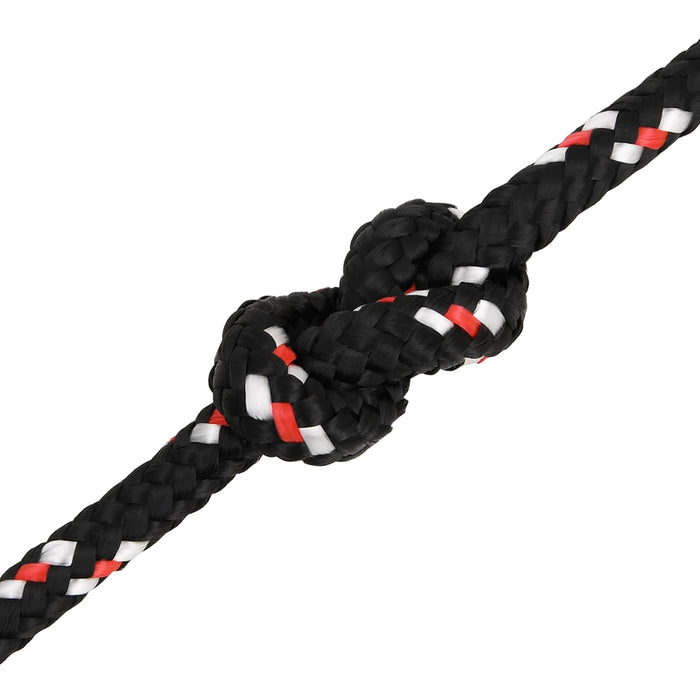 Frânghie utilitară multifuncțională 6 mm 50 m Negru și roșu PP WALTI