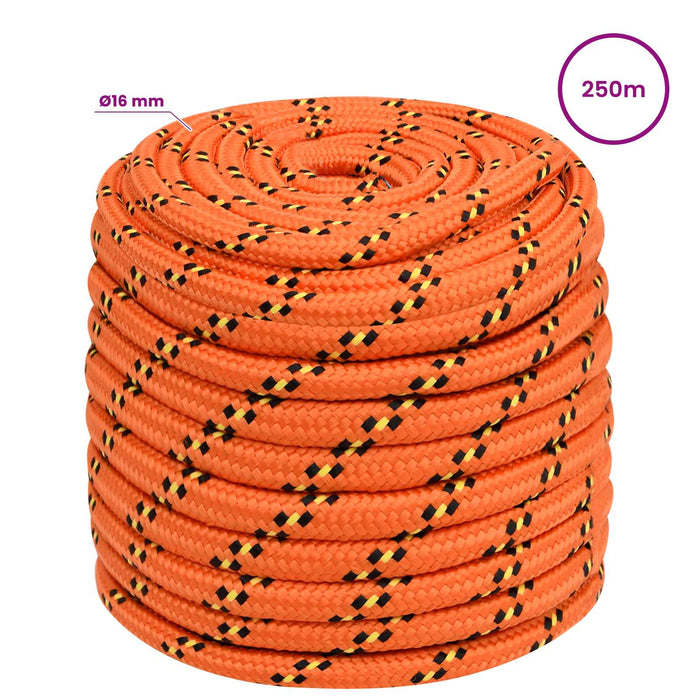 Frânghie utilitară multifuncțională 16 mm 250 m Portocaliu PP WALTI
