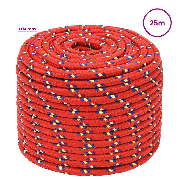 Frânghie utilitară multifuncțională 14 mm 25 m Roșu PP WALTI