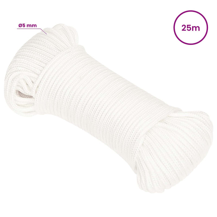 Frânghie utilitară multifuncțională 5 mm 25 m Alb PP WALTI