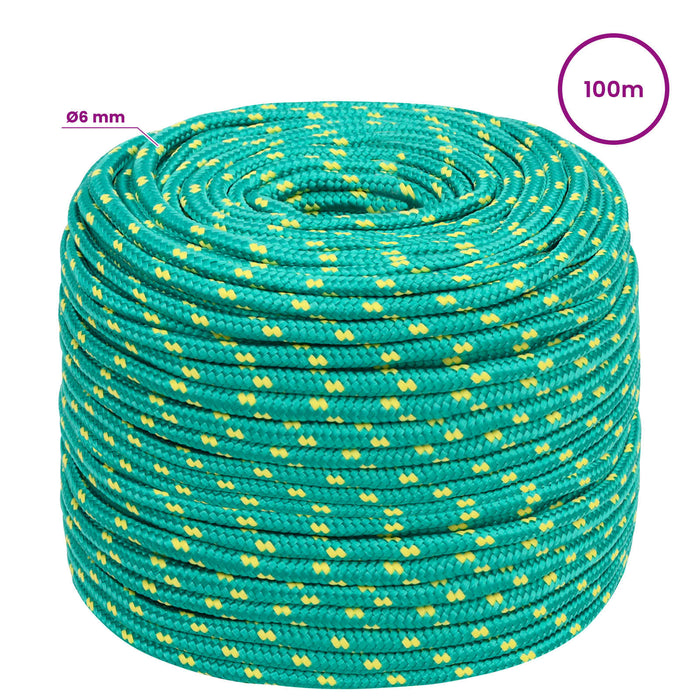 Frânghie utilitară multifuncțională 6 mm 100 m Verde PP WALTI