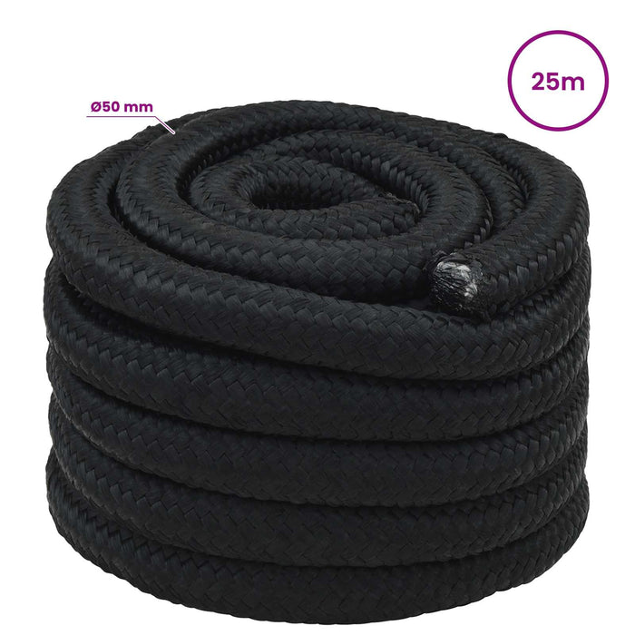 Frânghie utilitară multifuncțională 50 mm 25 m Negru PP - WALTI WALTI