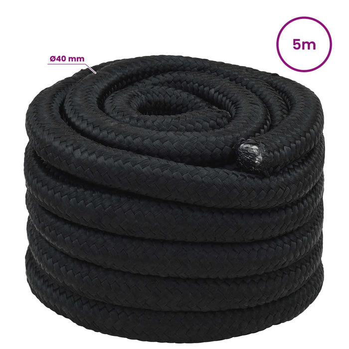 Frânghie utilitară multifuncțională 40 mm 5 m Negru PP WALTI