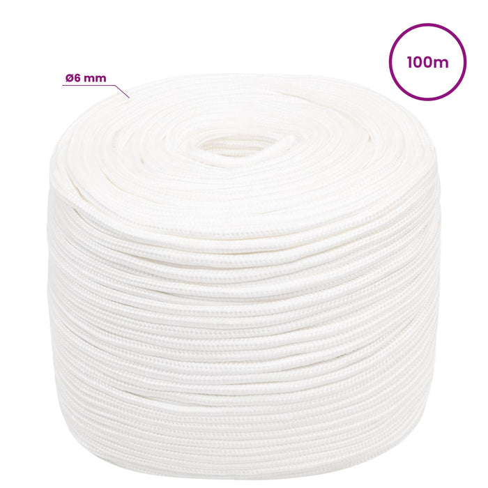 Frânghie utilitară multifuncțională 6 mm 100 m Alb PP WALTI
