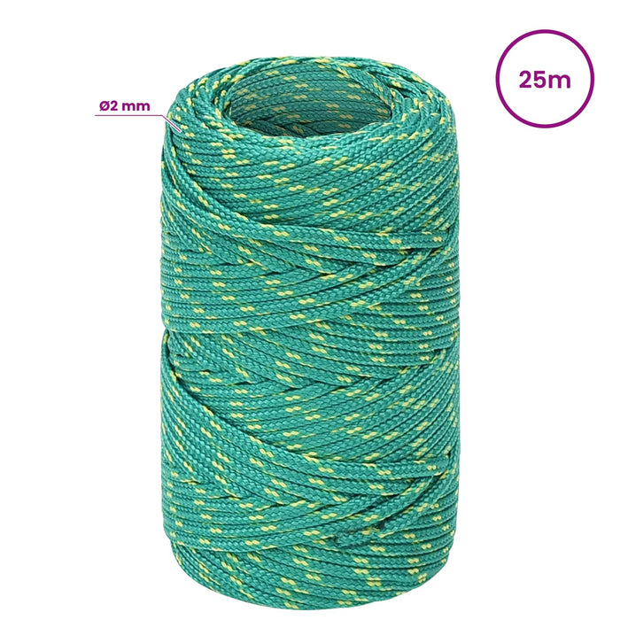 Frânghie utilitară multifuncțională 2 mm 25 m Verde PP WALTI