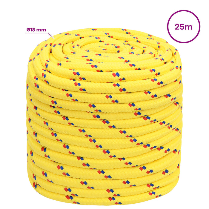 Frânghie utilitară multifuncțională 18 mm 25 m Galben PP WALTI