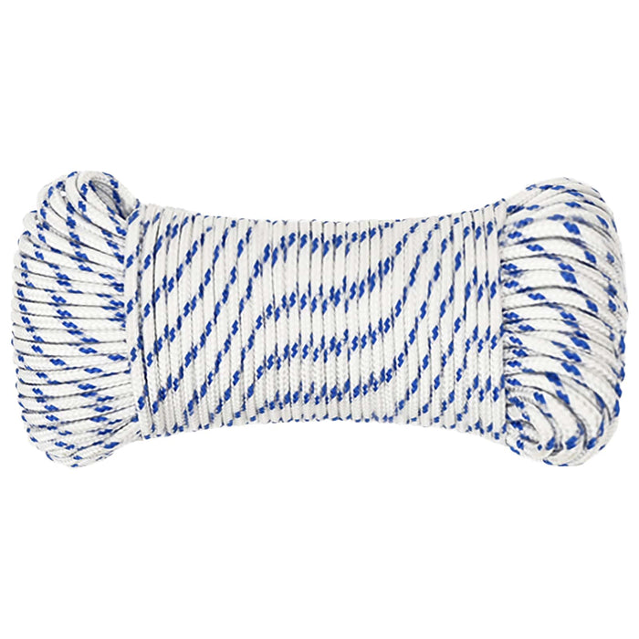 Frânghie utilitară multifuncțională 4 mm 50 m Alb și albastru - WALTI WALTI