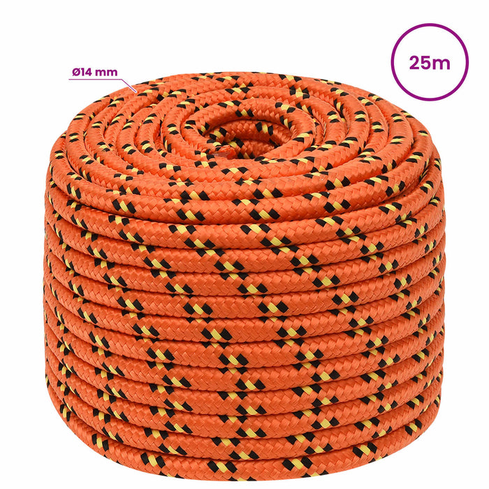 Frânghie utilitară multifuncțională 14 mm 25 m Portocaliu PP - WALTI WALTI