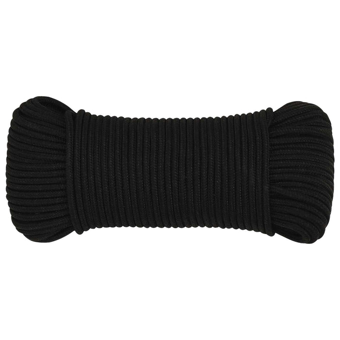 Frânghie utilitară multifuncțională 5 mm 100 m Negru Poliester - WALTI WALTI