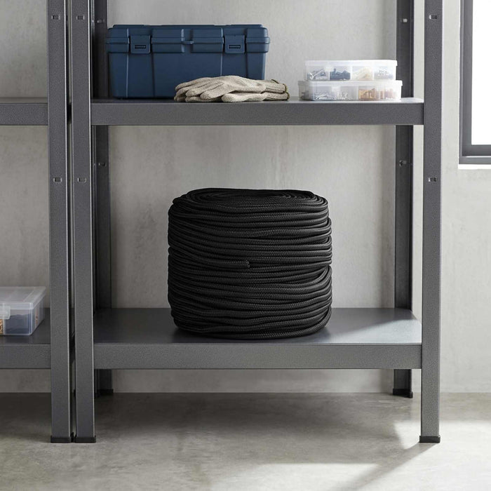 Frânghie utilitară multifuncțională 8 mm 25 m Negru Poliester WALTI