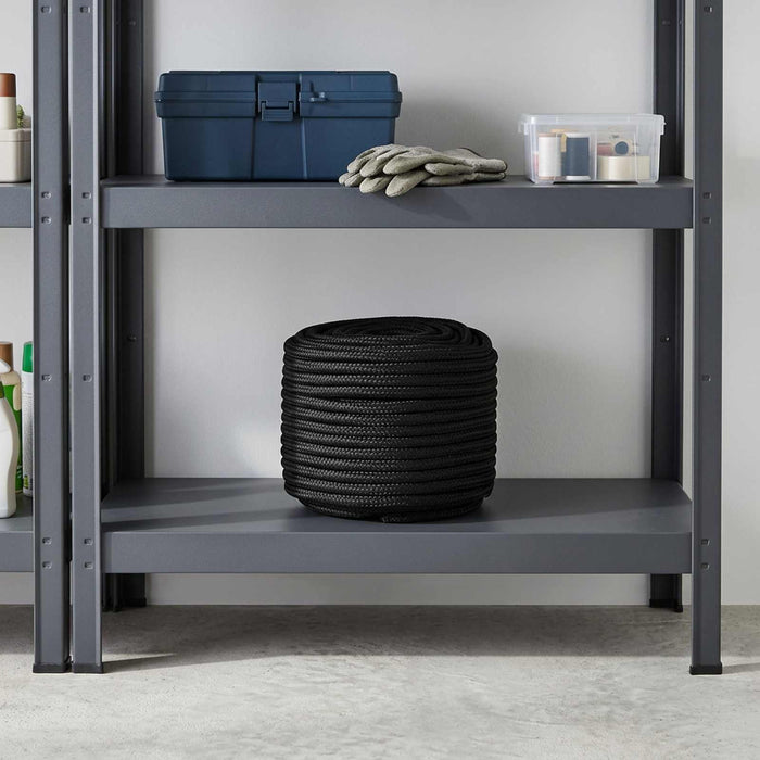 Frânghie utilitară multifuncțională 14 mm 100 m Negru Poliester WALTI