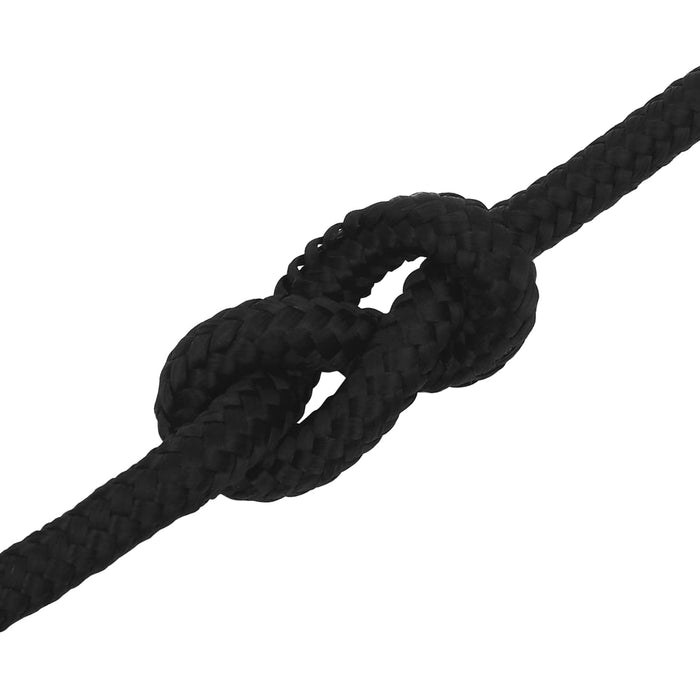 Frânghie utilitară multifuncțională 14 mm 100 m Negru Poliester - WALTI WALTI