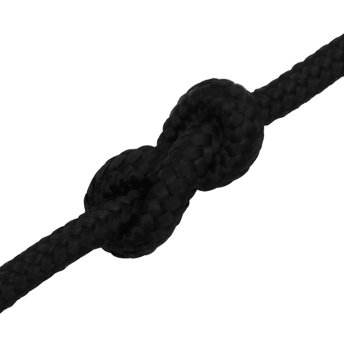 Frânghie utilitară multifuncțională 10 mm 100 m Negru Poliester - WALTI WALTI