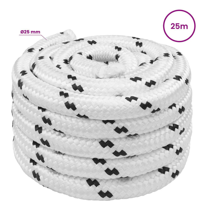 Frânghie utilitară multifuncțională 25 mm 25 m Alb Poliester WALTI