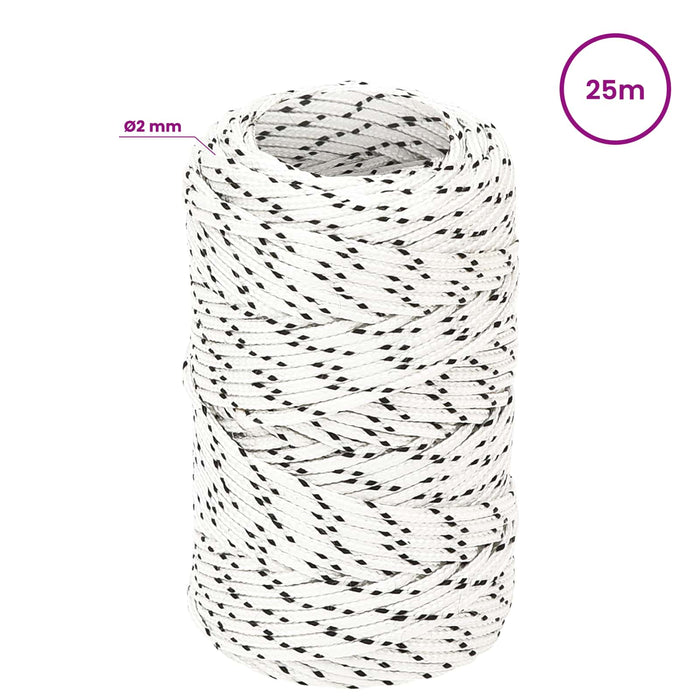 Frânghie utilitară multifuncțională 2 mm 25 m Alb Poliester - WALTI WALTI