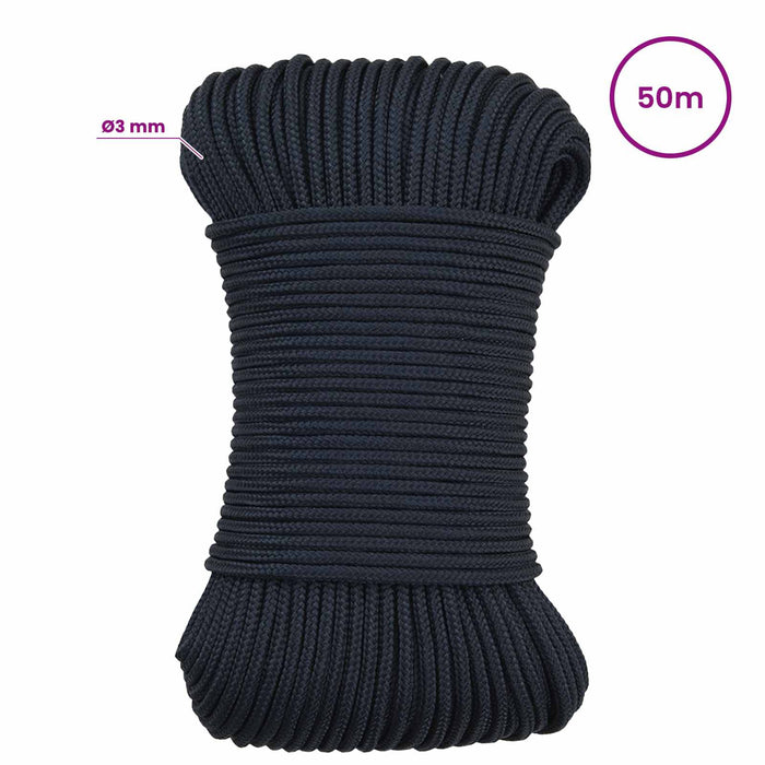Frânghie utilitară multifuncțională 3 mm 50 m Albastru regal WALTI