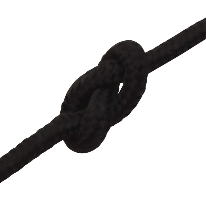 Frânghie utilitară multifuncțională 5 mm 50 m Negru Poliester - WALTI WALTI