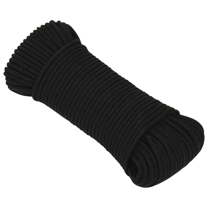 Frânghie utilitară multifuncțională 5 mm 50 m Negru Poliester - WALTI WALTI