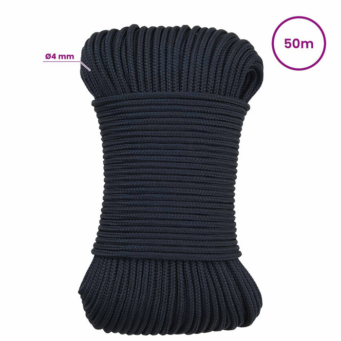 Frânghie utilitară multifuncțională 4 mm 50 m Albastru regal WALTI