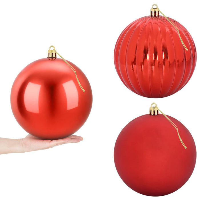 Set de globuri de Crăciun XXL 3 buc. Roșu Ø 25 cm Plastic WALTI