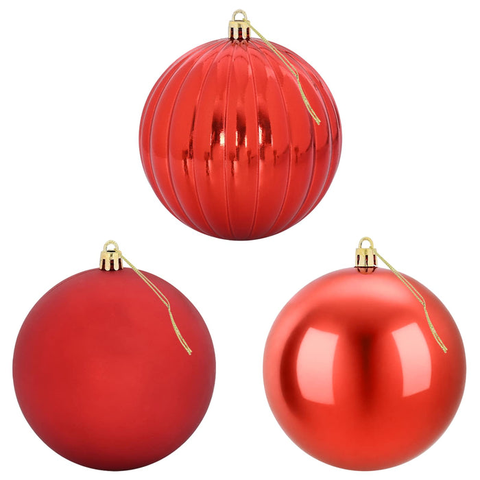 Set de globuri de Crăciun XXL 3 buc. Roșu Ø 25 cm Plastic WALTI