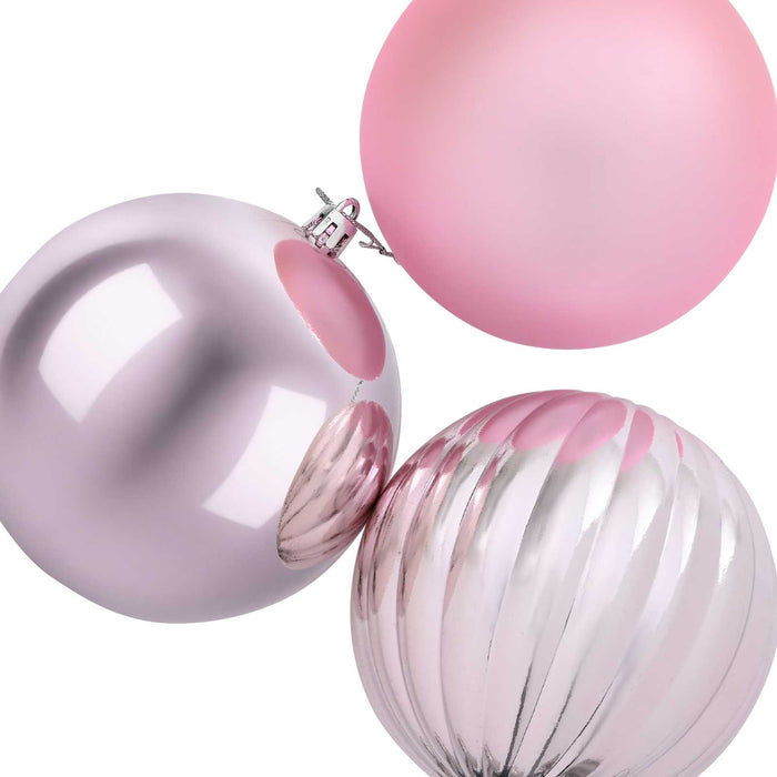 Set de globuri de Crăciun XL 9 buc. Roz Ø 15 cm Plastic WALTI