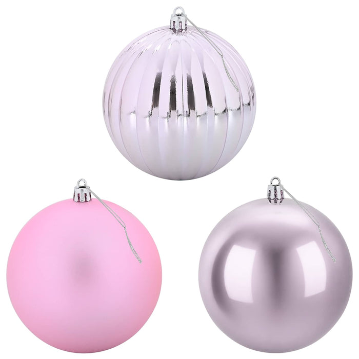 Set de globuri de Crăciun XL 9 buc. Roz Ø 15 cm Plastic WALTI