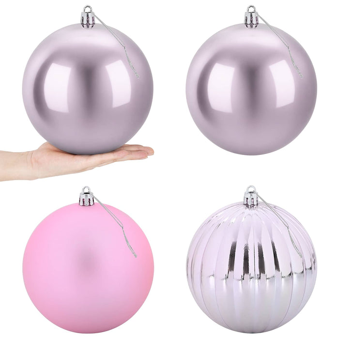 Set de globuri de Crăciun XXL 4 buc. Roz Ø 20 cm Plastic WALTI