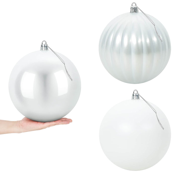 Set de globuri de Crăciun XXL 3 buc. Alb Ø 25 cm Plastic WALTI