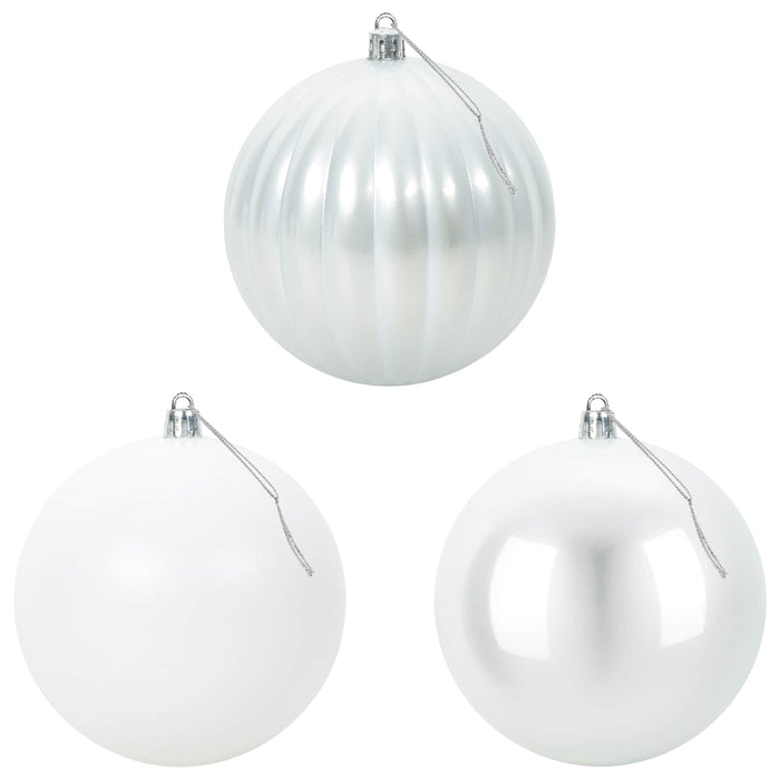 Set de globuri de Crăciun XXL 3 buc. Alb Ø 25 cm Plastic WALTI