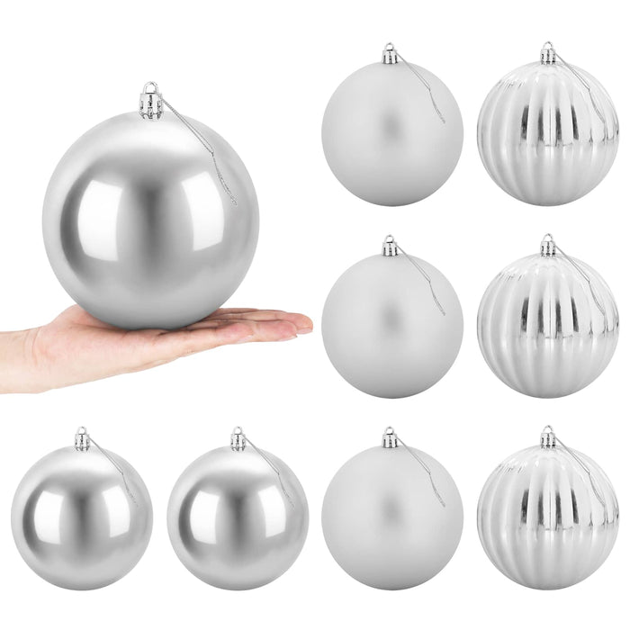 Set de globuri de Crăciun XL 9 buc. Argintiu Ø 15 cm Plastic WALTI