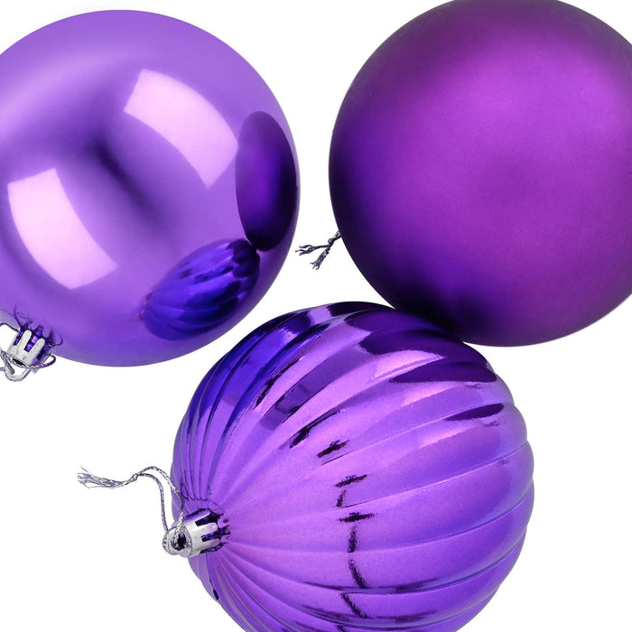 Set de globuri de Crăciun XXL 3 buc. Violet Ø 25 cm Plastic WALTI