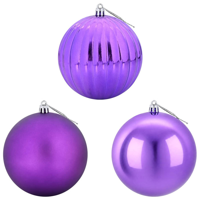 Set de globuri de Crăciun XXL 3 buc. Violet Ø 25 cm Plastic WALTI