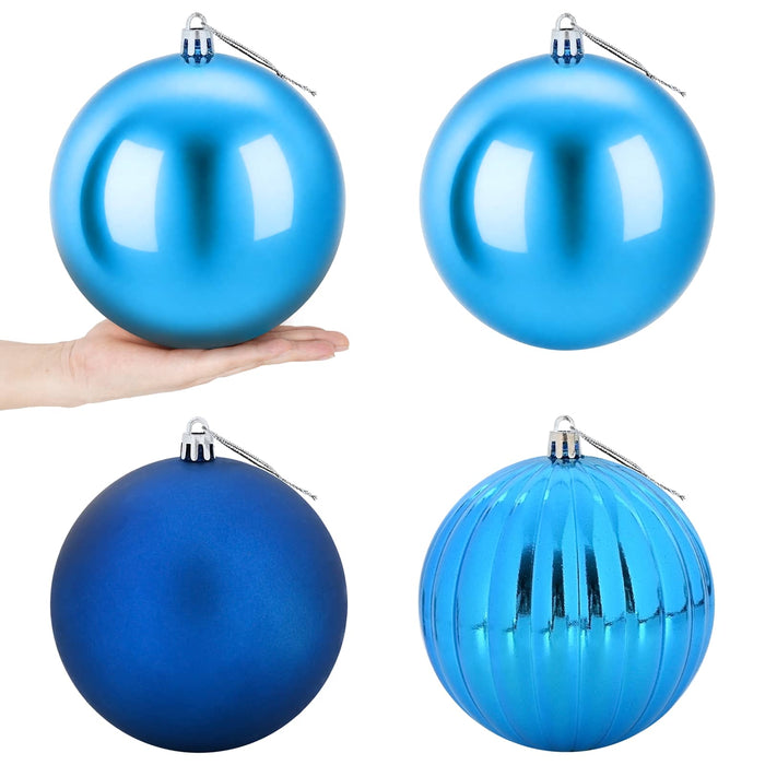 Set de globuri de Crăciun XXL 4 buc. albastru Ø 20 cm Plastic WALTI