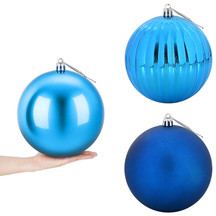 Set de globuri de Crăciun XXL 3 buc. albastru Ø 25 cm Plastic WALTI