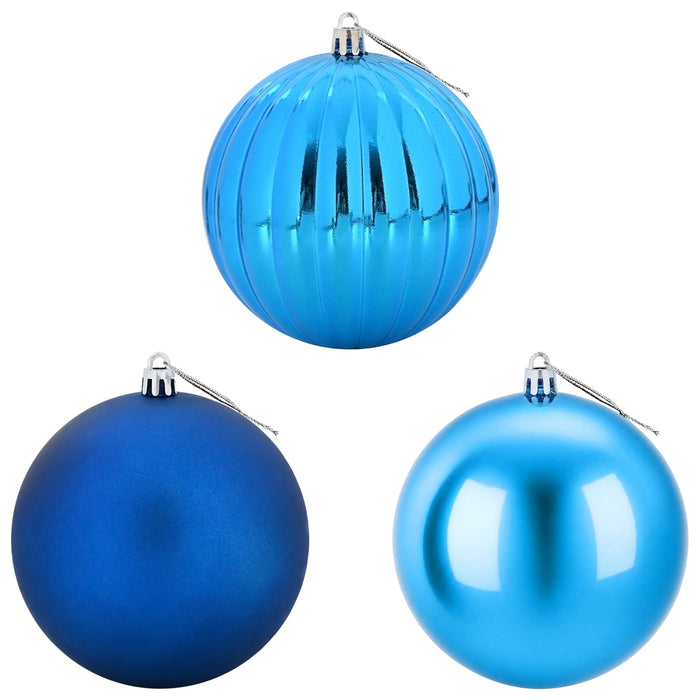 Set de globuri de Crăciun XXL 3 buc. albastru Ø 25 cm Plastic WALTI