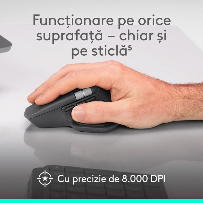 Mouse Wireless LOGITECH MX Master 4, 8000 dpi, Bluetooth, grafit WALTI