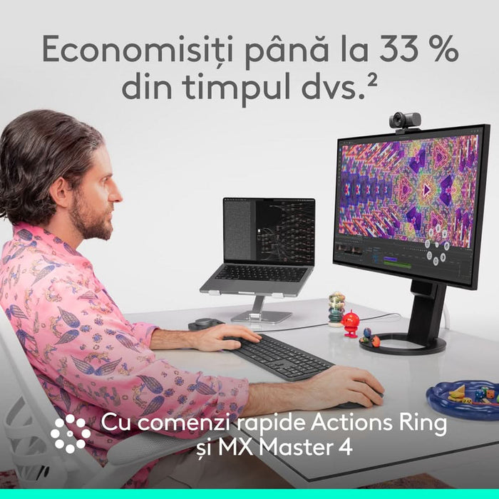 Mouse Wireless LOGITECH MX Master 4, 8000 dpi, Bluetooth, gri WALTI