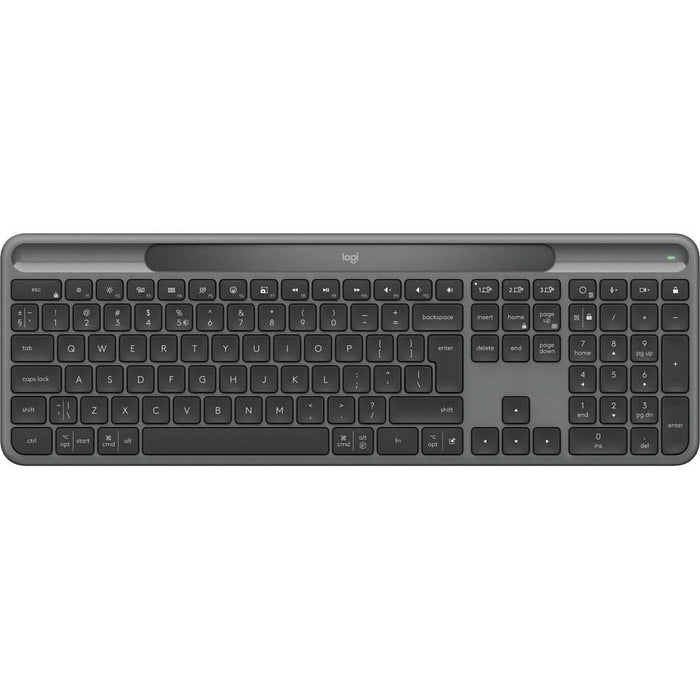 Tastatura Wireless LOGITECH Slim Solar+, Bluetooth, USB, Layout US INT, negru-gri WALTI