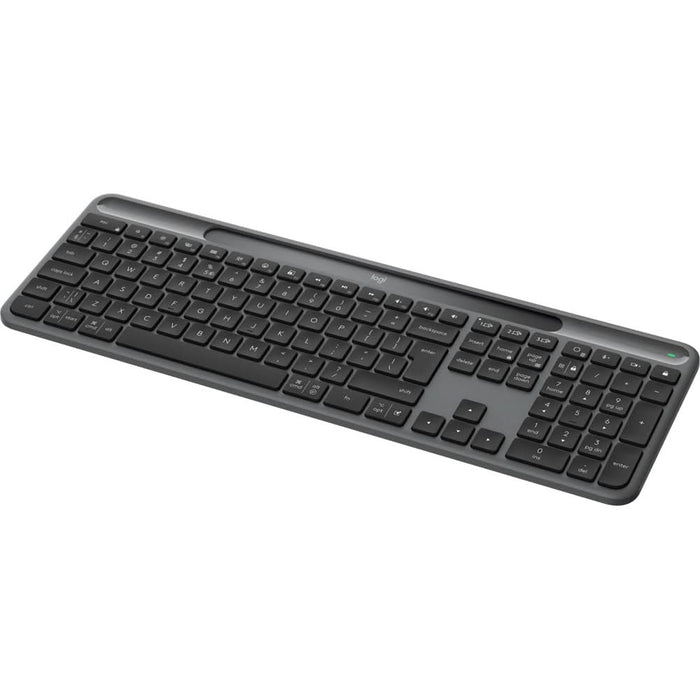 Tastatura Wireless LOGITECH Slim Solar+, Bluetooth, USB, Layout US INT, negru-gri WALTI