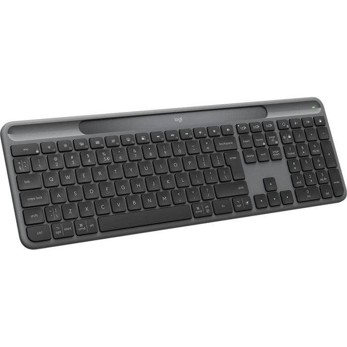 Tastatura Wireless LOGITECH Slim Solar+, Bluetooth, USB, Layout US INT, negru-gri WALTI