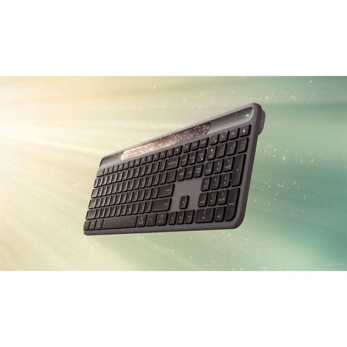 Tastatura Wireless LOGITECH Slim Solar+, Bluetooth, USB, Layout US INT, negru-gri WALTI