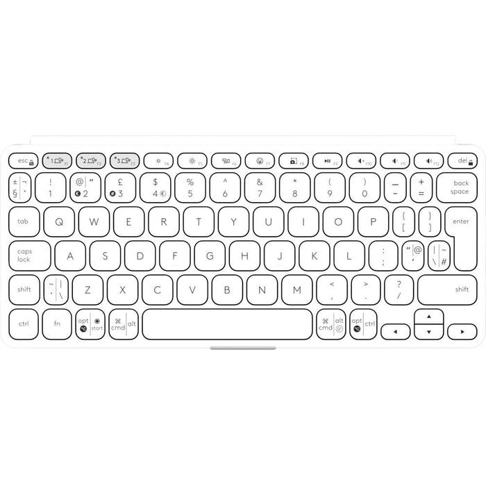 Tastatura Wireless LOGITECH KEYS To Go 2 Multi-Device, Bluetooth, Layout US INT, alb WALTI