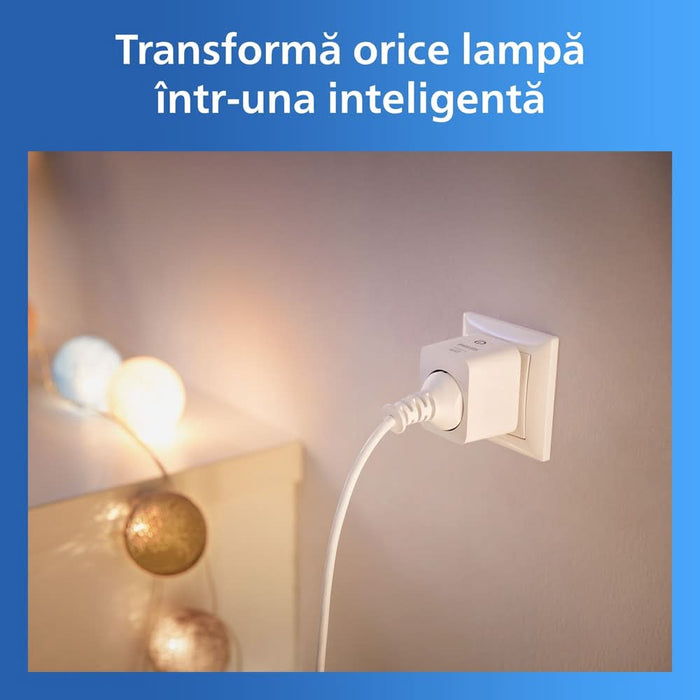 Priza inteligenta PHILIPS 8721103136213, Wi-Fi, WiZ, IP20, alb WALTI