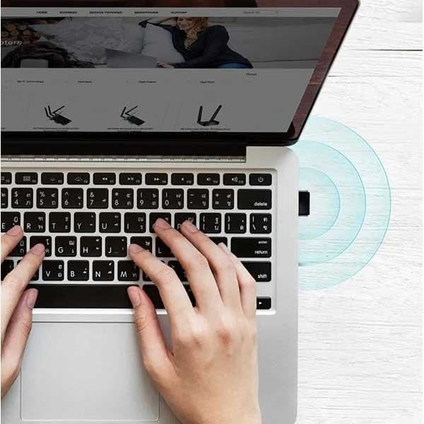 Adaptor nano USB Wireless TP-LINK Archer T600U Nano, Dual-Band 200 + 433 Mbps, negru WALTI