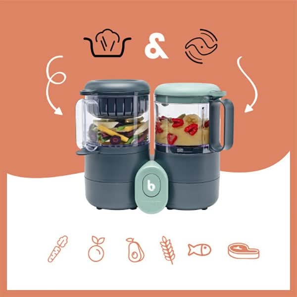 Robot multifunctional 4in1 BABYMOOV Nutribaby One A001133, 2000ml, gri-verde deschis WALTI