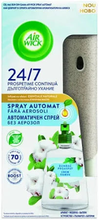 AIR WICK Odorizant Camera Bumbac Proaspat + Rezerva DEEE 0,84 RON 228 ml - WALTI WALTI